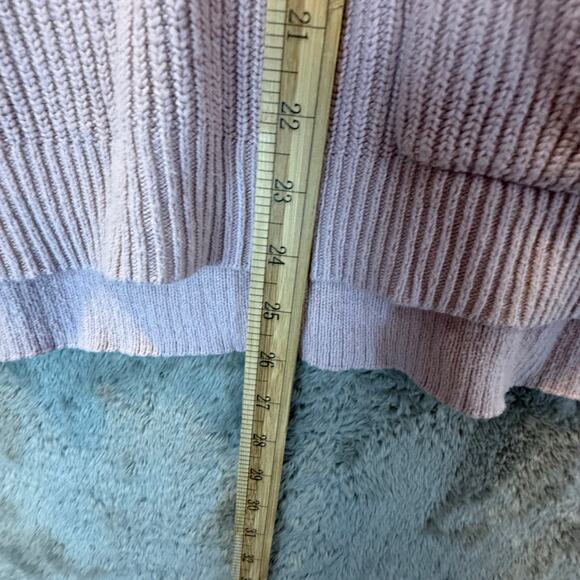 Madewell Pink Front Patch Pocket Thick Ribbed Knit Sweater XL - Picture 10 of 10